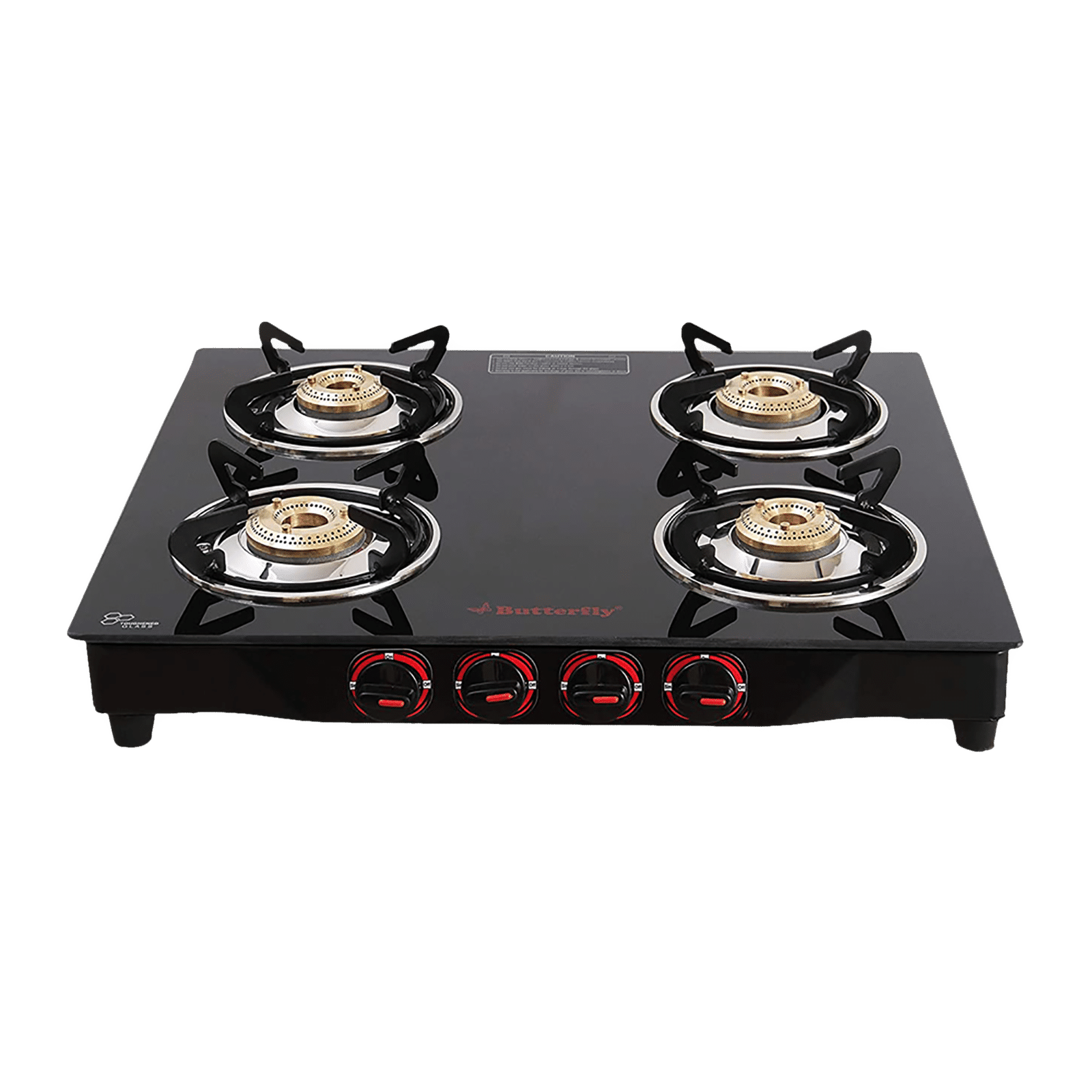 Butterfly gas stove 4 store burner stainless steel